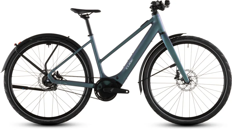 2026 Cube Editor Hybrid SLT 400X FE Trapeze Electric Bike - Grey/Prism