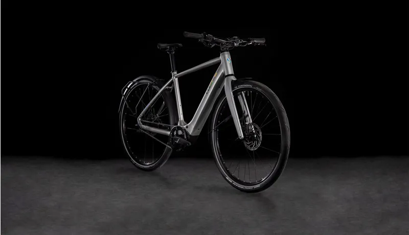2025 Cube Editor Hybrid SLX FE 400X Electric Hybrid Bike - Grey - X-Large-1