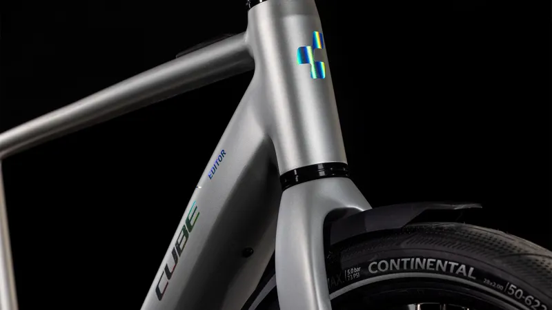 2025 Cube Editor Hybrid SLX FE 400X Electric Hybrid Bike - Grey - X-Large-4