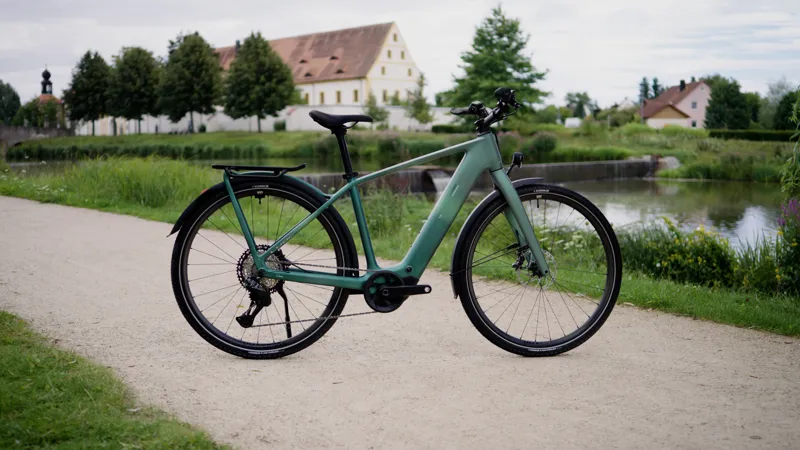 2026 Cube Kathmandu Hybrid C:62 SLT 400X Electric Hybrid Bike - Sea Foam-1