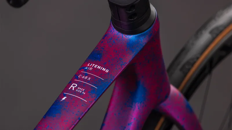 2026 Cube Litening Air C:68X Race Road Bike - Dazzle Pink/Blue-3