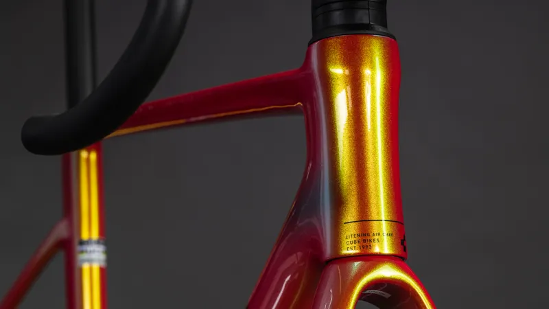 2026 Cube Litening Air C:68X Road Bike Frameset - Glowing Orange/Black-5