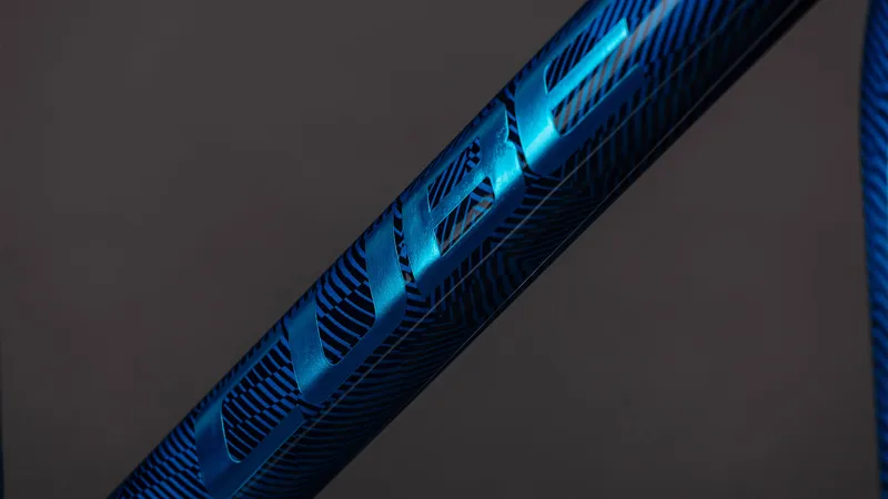 2026 Cube Litening Air C:68X Road Bike Frameset - Liquid Blue Grid/Chrome-7