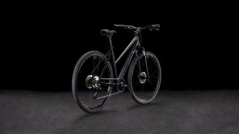 2026 Cube Nature One Trapeze Hybrid Bike - Black/Black-2