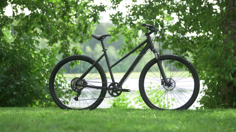 2026 Cube Nature One Trapeze Hybrid Bike - Black/Black-1