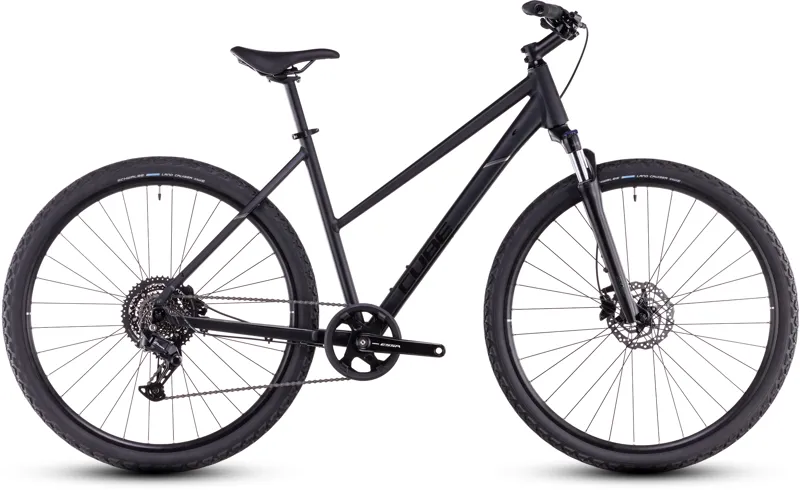 2026 Cube Nature One Trapeze Hybrid Bike - Black/Black