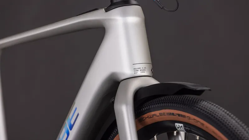 2026 Cube Nulane Hybrid C:62 Race 400X FE Electric Gravel Bike - Sleek Grey-2