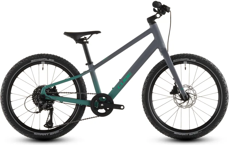 2026 Cube Numove 200 Disc Kids Mountain Bike - Lava Grey/Cool Green