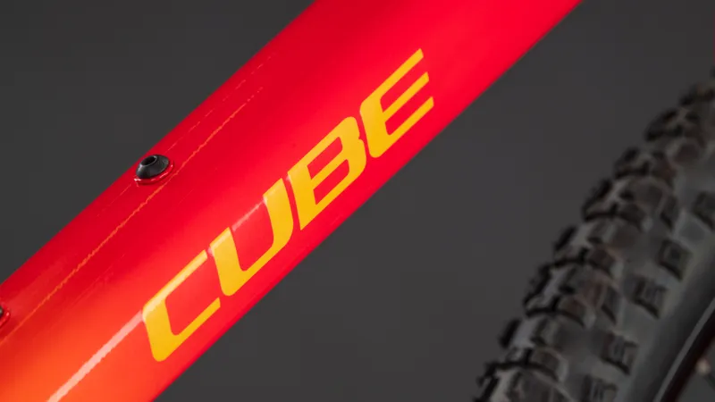 2026 Cube Numove 200 Disc Kids Mountain Bike - Red Rose/Peach-5