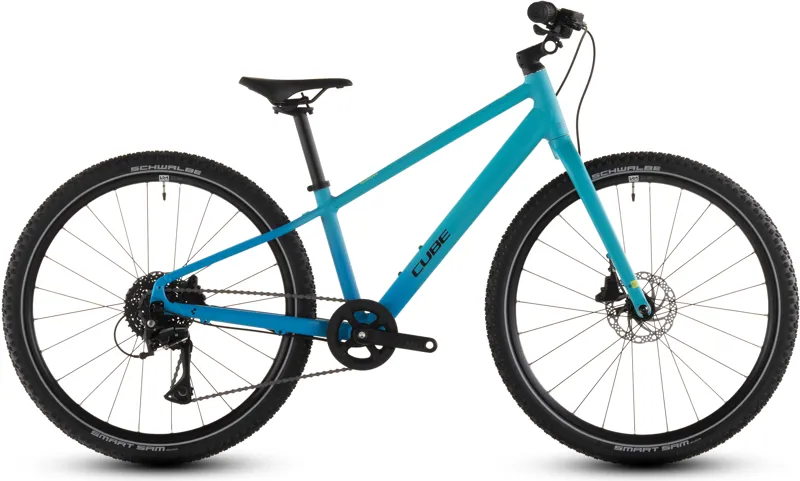2026 Cube Numove 240 Disc Kids Mountain Bike - Pacific Blue/Steel Blue