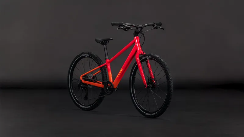 2026 Cube Numove 240 Disc Kids Mountain Bike - Red Rose/Peach-1