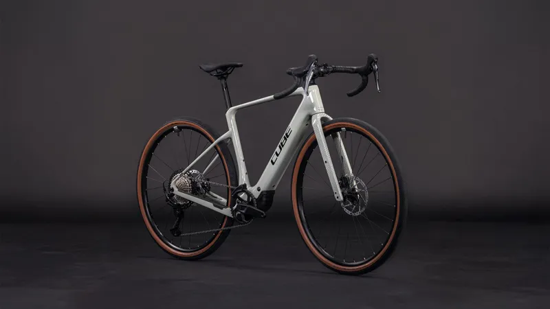 2026 Cube Nuroad Hybrid C:62 Race 400X Electric Gravel Bike - Reed Beige-1