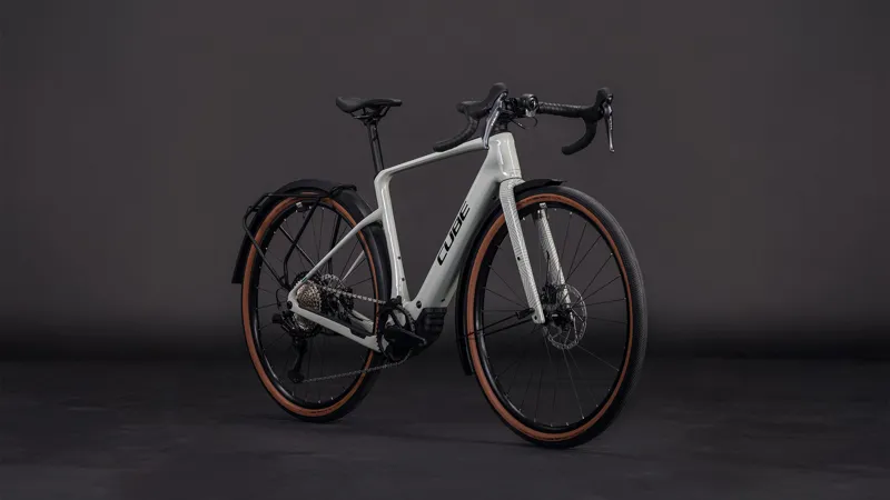 2026 Cube Nuroad Hybrid C:62 Race 400X FE Electric Gravel Bike - Reed Beige-2