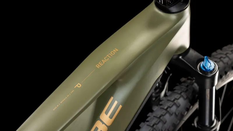 2025 Cube Reaction Hybrid Pro 800 Electric Mountain Bike - Olive/Gold-3