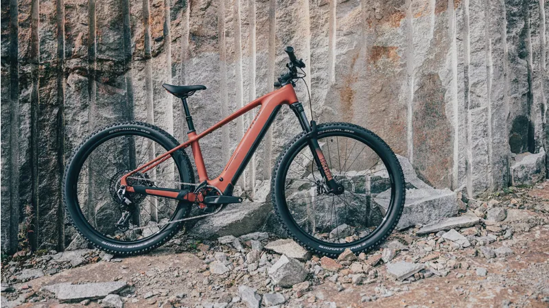 2026 Cube Reaction Hybrid Race 800 Electric Mountain Bike - Amber/Black-1