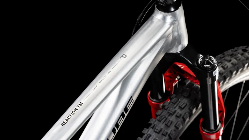 2025 Cube Reaction TM Pro Hardtail Mountain Bike - Raw Metal/Reflect-5
