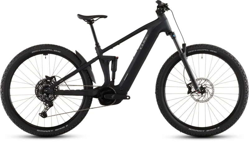 2026 Cube Stereo Hybrid One22 Pro 600 Electric Mountain Bike - Night/Chrome