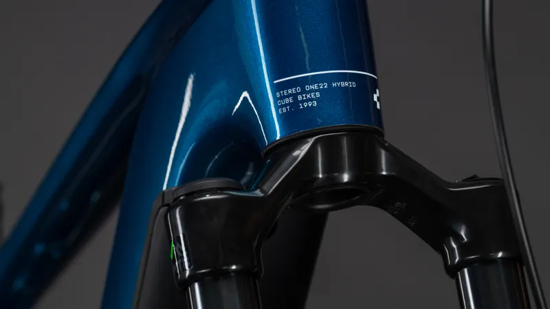 2026 Cube Stereo Hybrid One22 Race 800 Electric Mountain Bike - Electric Blue-8