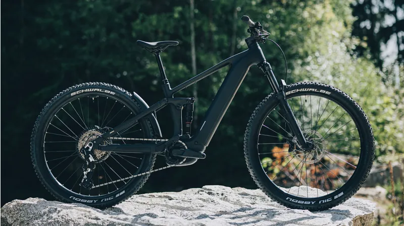 2026 Cube Stereo Hybrid One44 EX 800 Electric Mountain Bike - Blackline-1