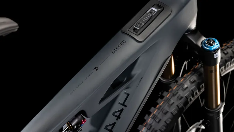 2025 Cube Stereo Hybrid One44 HPC AT 800 Electric Bike - Carbon/Gold - Large-7