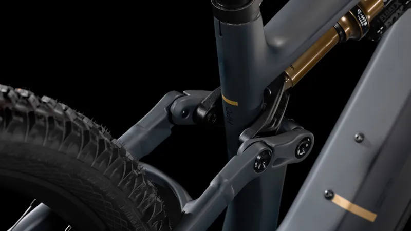 2025 Cube Stereo Hybrid One44 HPC AT 800 Electric Bike - Carbon/Gold - Large-5