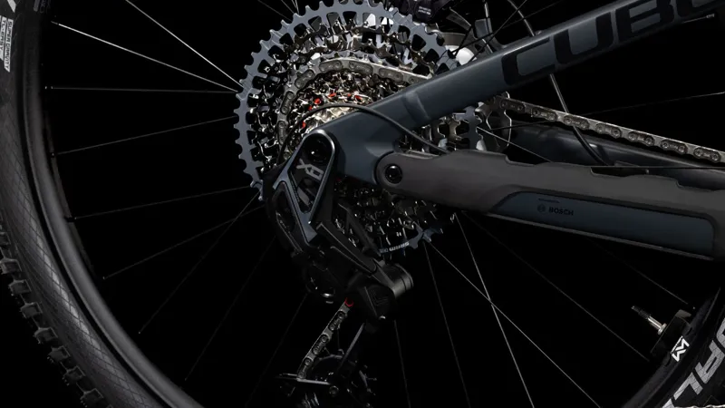 2025 Cube Stereo Hybrid One44 HPC AT 800 Electric Bike - Carbon/Gold - Large-3