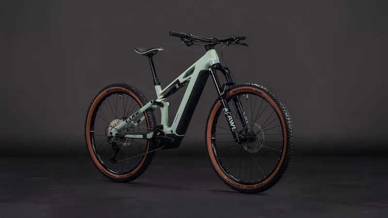 2026 Cube Stereo Hybrid One44 HPC Race 800 E-Mountain Bike - Dried Herbs-2