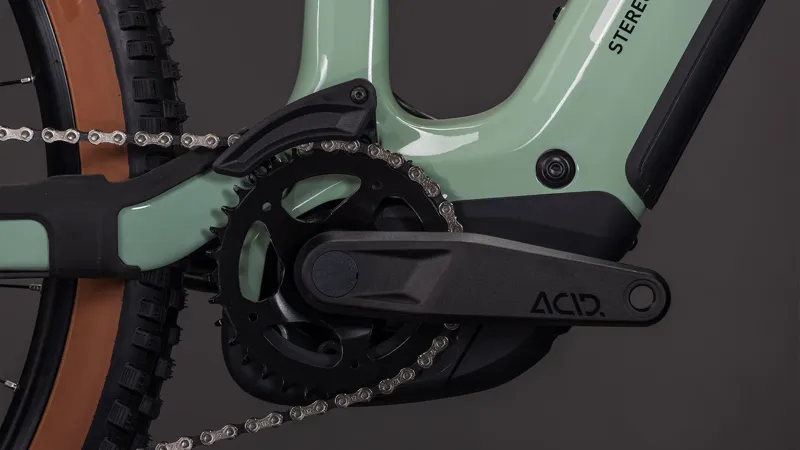 2026 Cube Stereo Hybrid One44 HPC Race 800 E-Mountain Bike - Dried Herbs-4