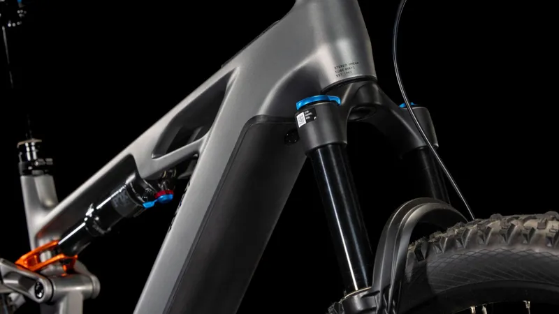 2025 Cube Stereo Hybrid One44 HPC SLX 800 Electric Bike - Slab Grey-2