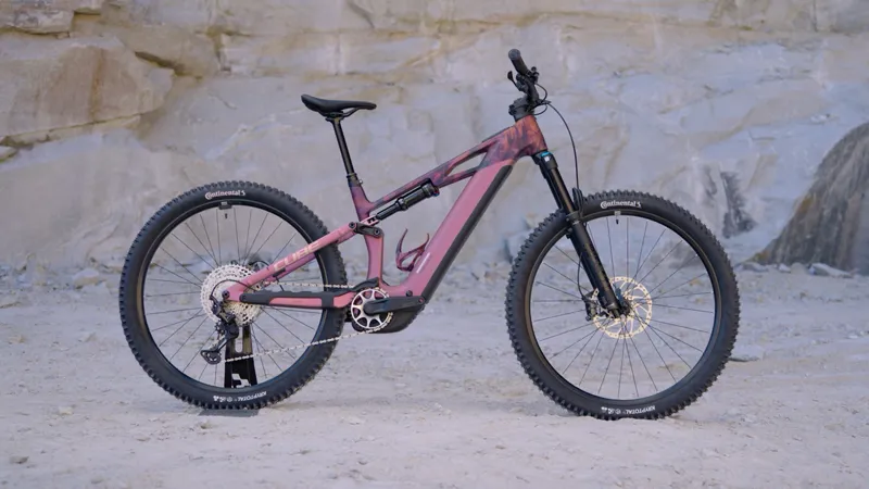 2026 Cube Stereo Hybrid One44 HPC SLX 800 Electric Mountain Bike - Shift Blush-1
