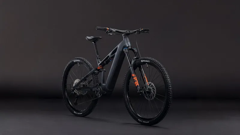 2026 Cube Stereo Hybrid One44 HPC SLX 800 Electric Mountain Bike - Slab Grey-2