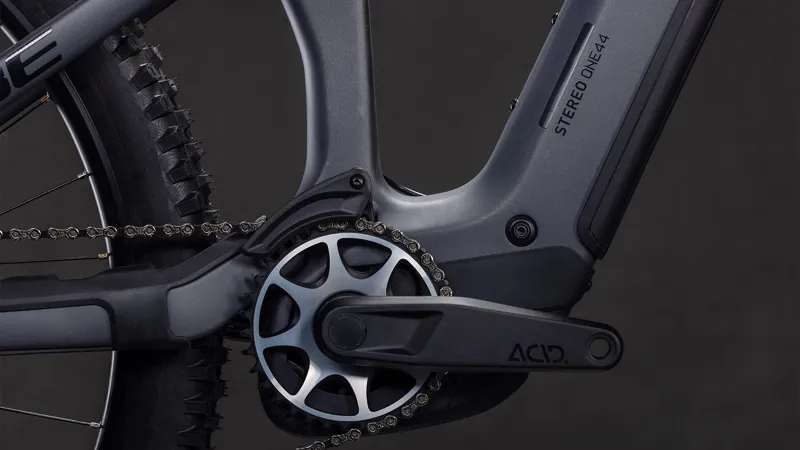 2026 Cube Stereo Hybrid One44 HPC SLX 800 Electric Mountain Bike - Slab Grey-4