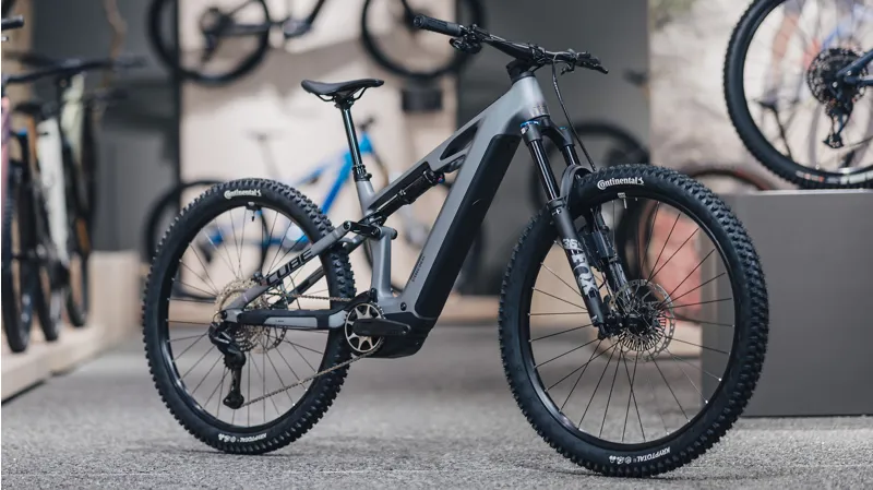 2026 Cube Stereo Hybrid One44 HPC SLX Evo 800 Electric Mountain Bike - Slate-1