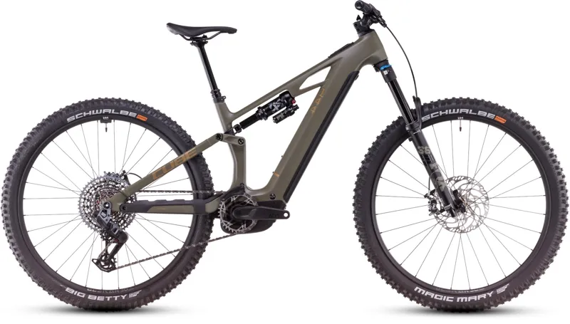2025 Cube Stereo Hybrid One44 HPC TM 800 Electric Bike - Dusty Olive