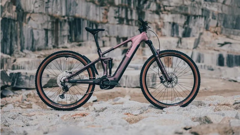 2026 Cube Stereo Hybrid One44 Pro 800 Electric Mountain Bike - Shift Blush-1