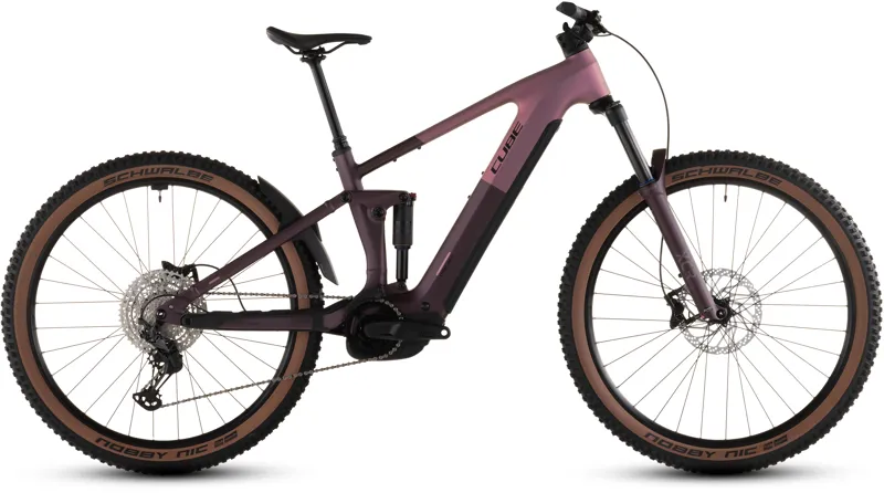 2026 Cube Stereo Hybrid One44 Pro 800 Electric Mountain Bike - Shift Blush