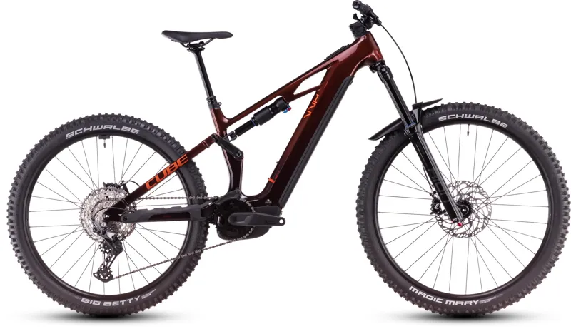 2025 Cube Stereo Hybrid One77 HPC Race 800 Electric Bike - Orange - Large