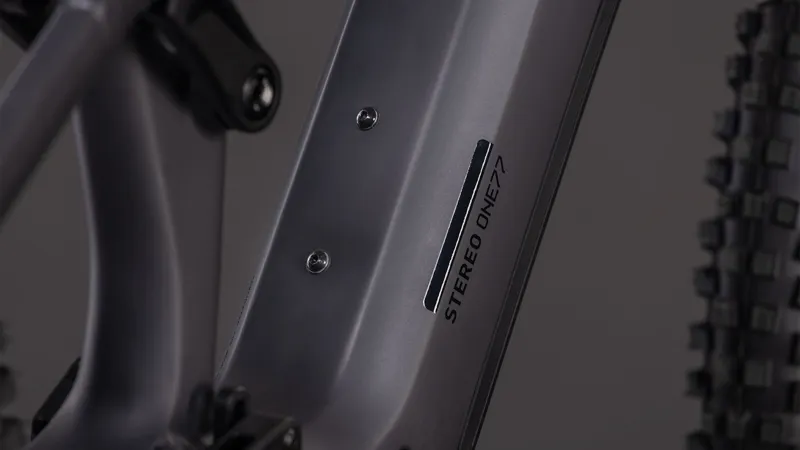 2026 Cube Stereo Hybrid One77 HPC Race 800 Electric Mountain Bike - Iron Grey-4