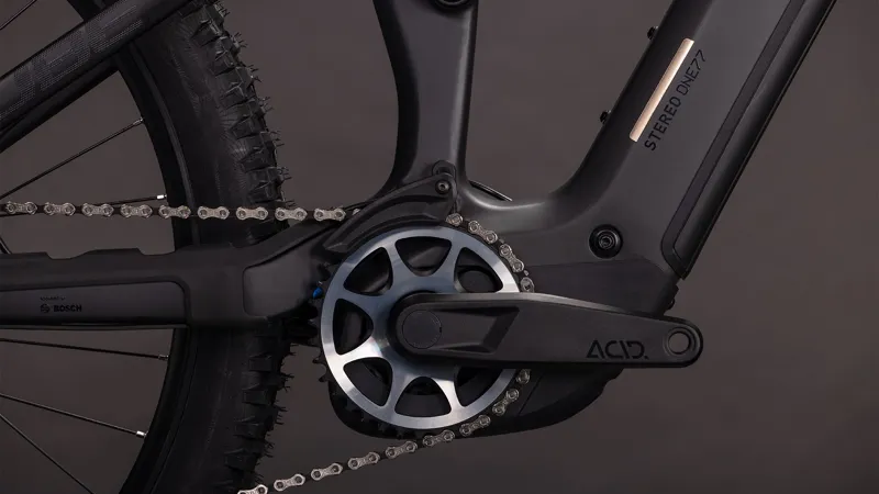 2026 Cube Stereo Hybrid One77 HPC SLX 800 Electric Mountain Bike - Blackline-4