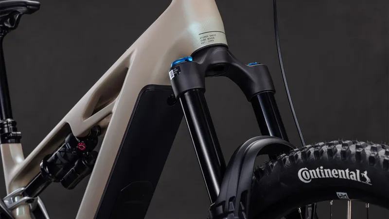 2026 Cube Stereo Hybrid One77 HPC SLX 800 Electric Mountain Bike - Glint Sand-4