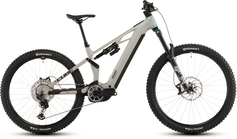 2026 Cube Stereo Hybrid One77 HPC SLX 800 Electric Mountain Bike - Glint Sand