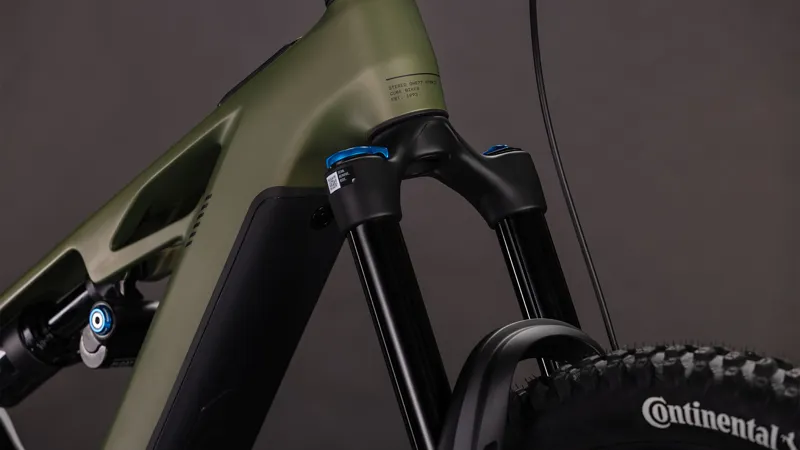 2026 Cube Stereo Hybrid One77 HPC TM 800 Electric Mountain Bike - Reed Green-3