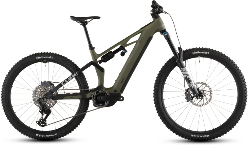 2026 Cube Stereo Hybrid One77 HPC TM 800 Electric Mountain Bike - Reed Green