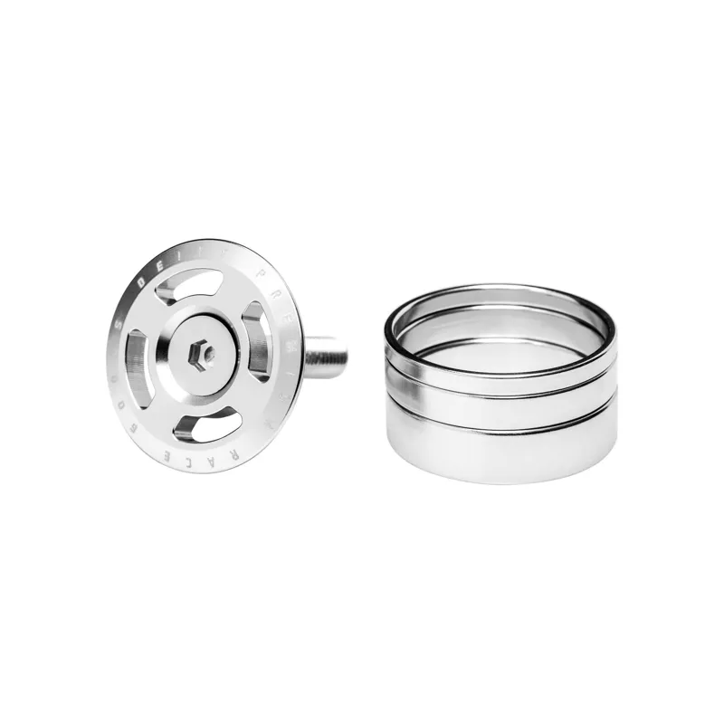 Deity Crosshair Headset Cap Kit - Silver