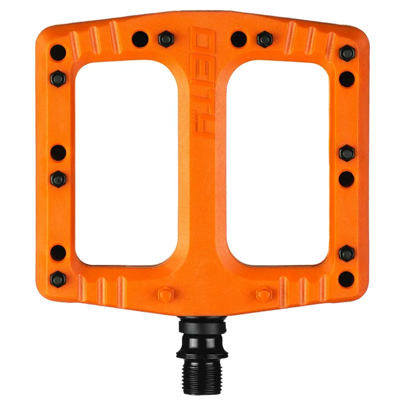 Deity DefTrap Flat Mountain Bike Pedals - Orange