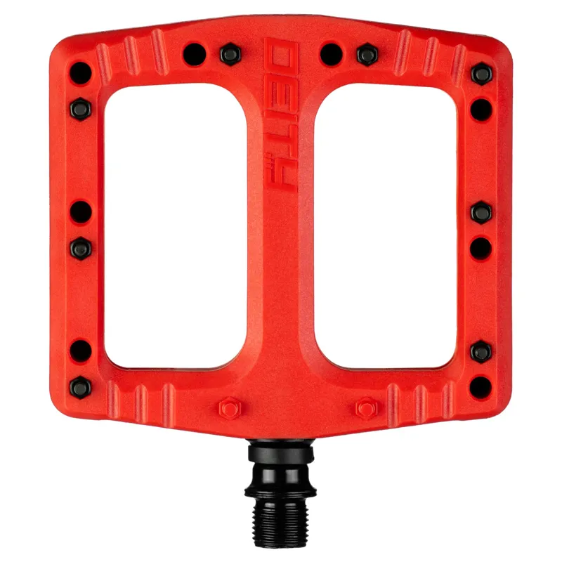 Deity DefTrap Flat Mountain Bike Pedals - Red