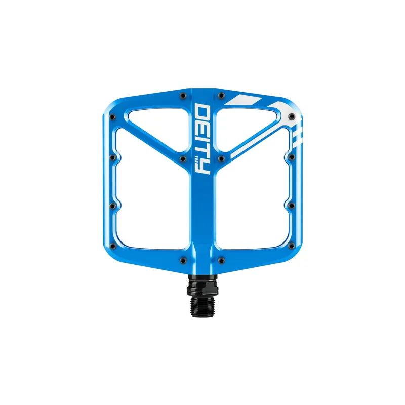 Deity Supervillain Flat Mountain Bike Pedals - Blue