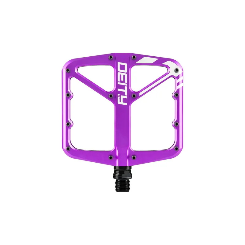 Deity Supervillain Flat Mountain Bike Pedals - Purple