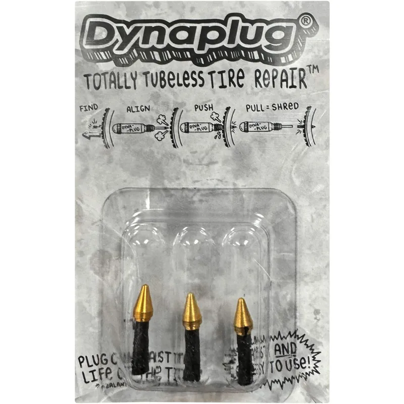 Dynaplug Soft Nose Tip Plugs for Bicycle - 3 Plugs - Size 5
