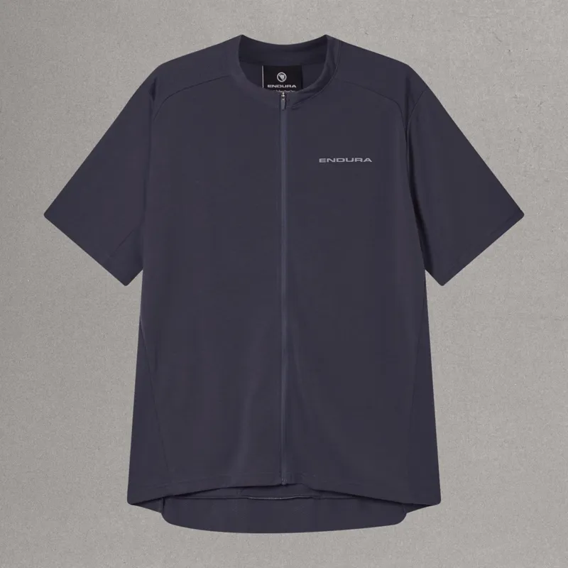 Endura Loop Short Sleeve Zipped Mens Cycling Jersey - Carbon Grey